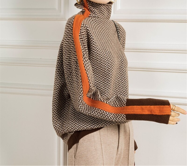 Piper™ | Herringbone Luxe Turtleneck