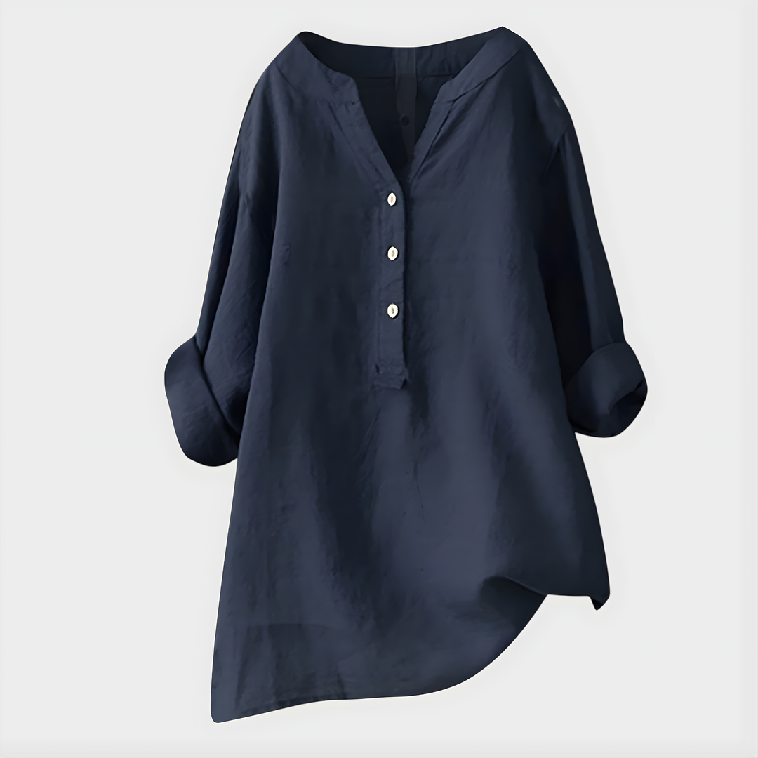 Caroline | Elegant V-Neck Blouse