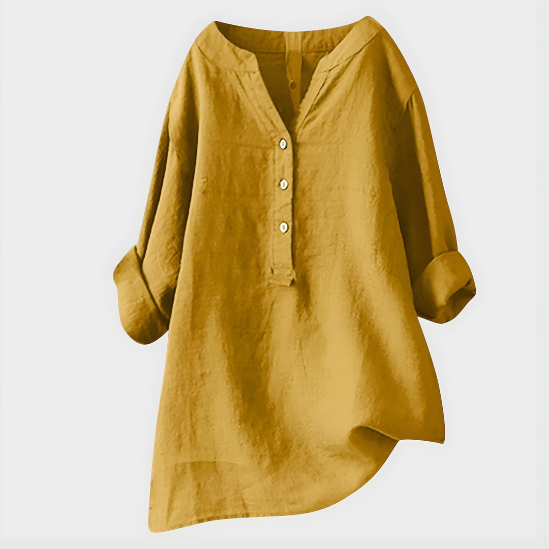 Caroline | Elegant V-Neck Blouse