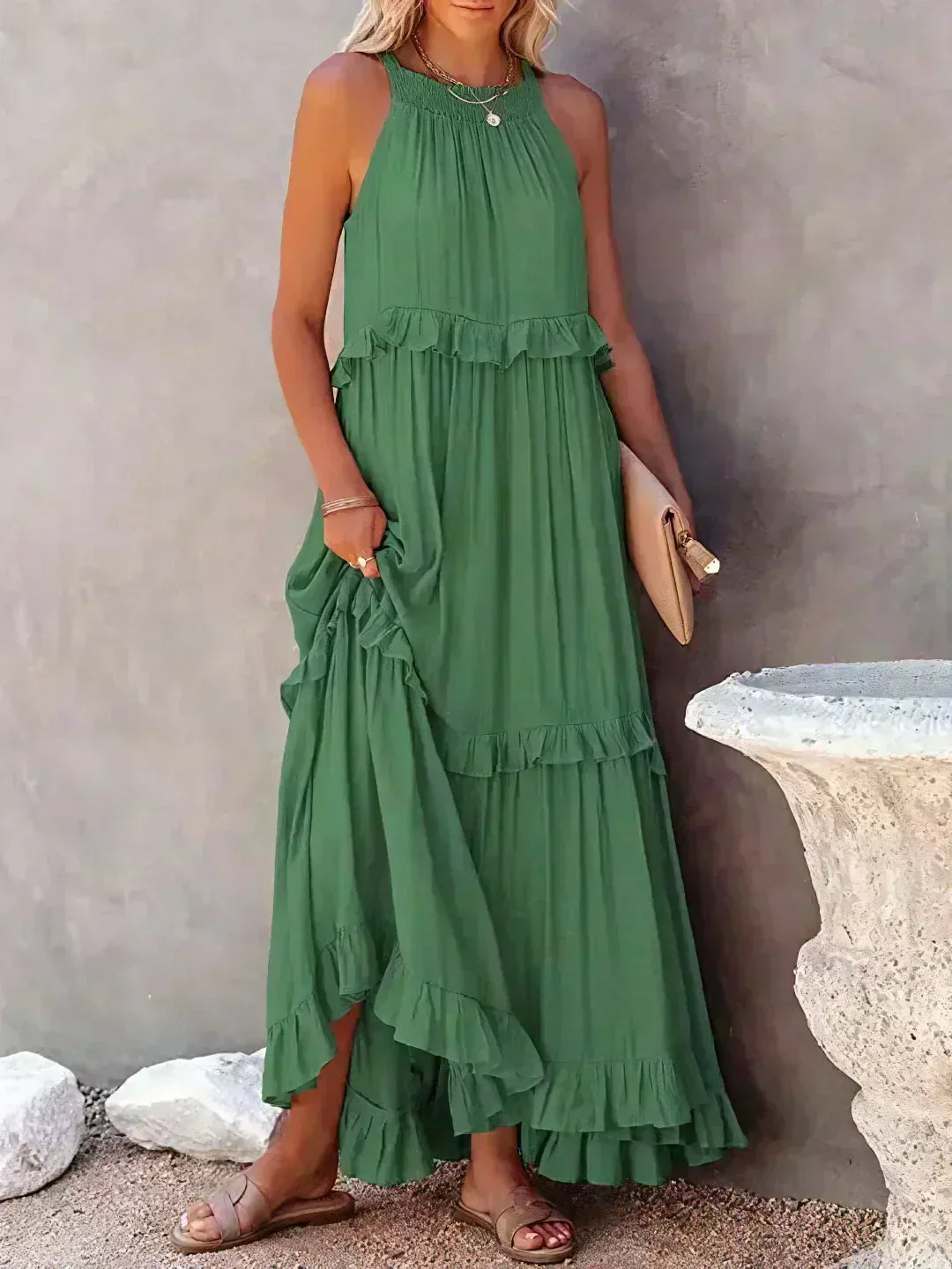 Courtney™ | Elegant Sleeveless Dress with Ruffles