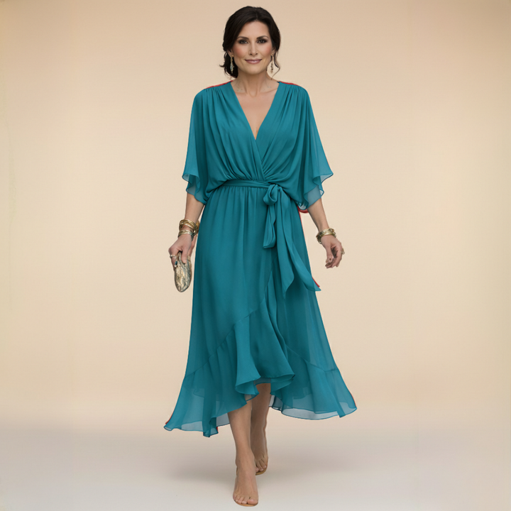 Emily | Chiffon Dress with V-Neck