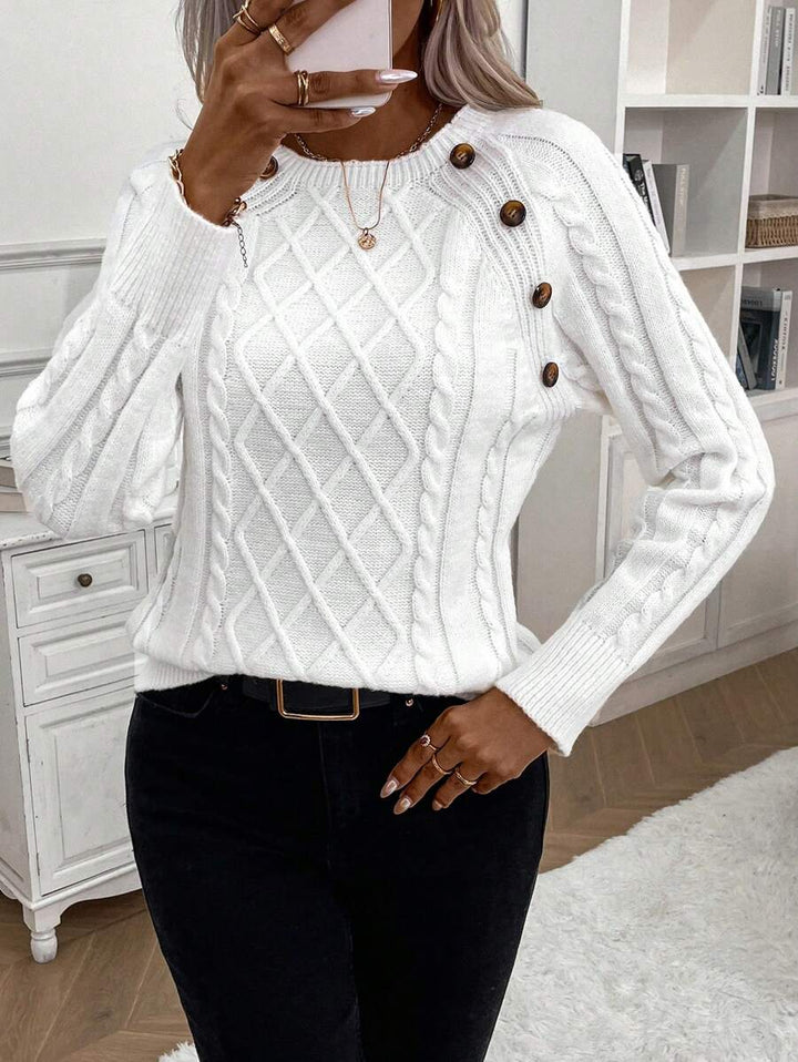 Betsy™ | Button-Detail Cable Jumper