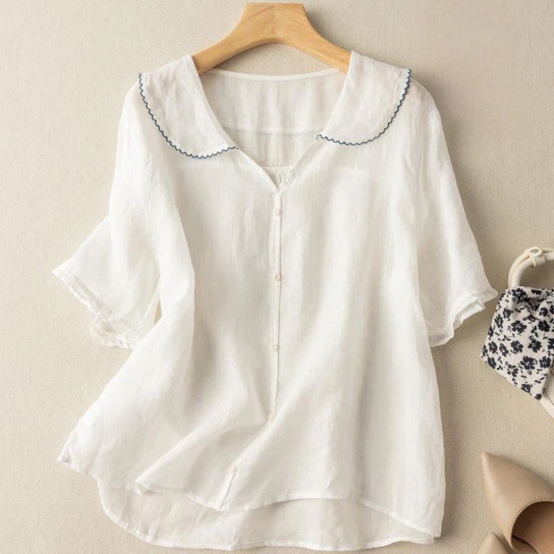Korina | Vintage Blouse with Button Detail