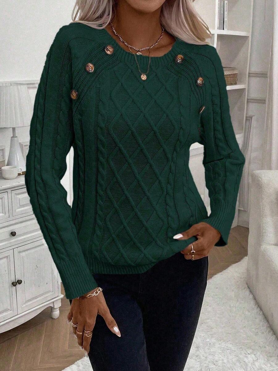 Betsy™ | Button-Detail Cable Jumper