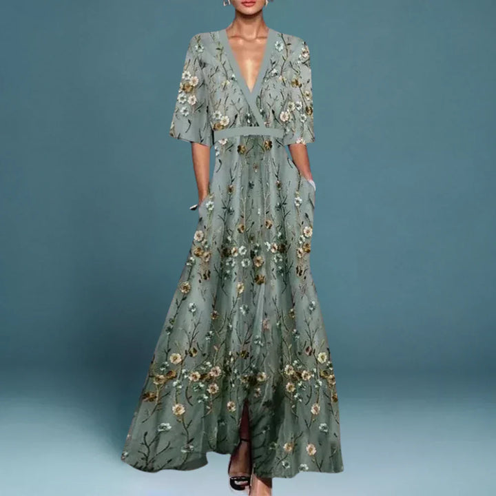 Amelia | Elegant Maxi Dress with Floral Pattern