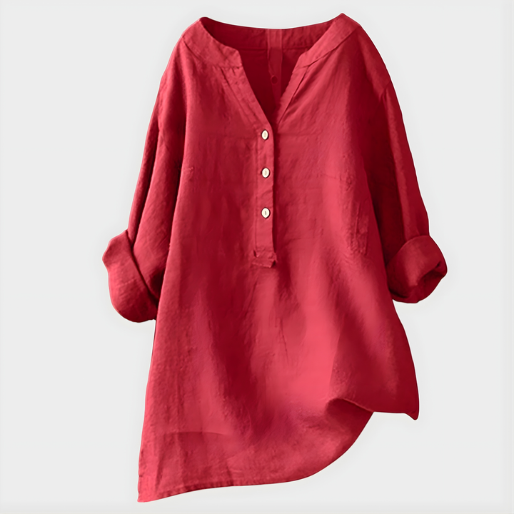Caroline | Elegant V-Neck Blouse