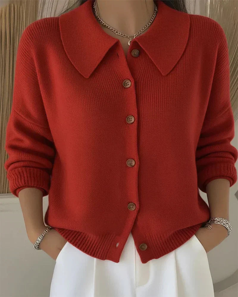 Sienna™ | Button Collar Cardigan