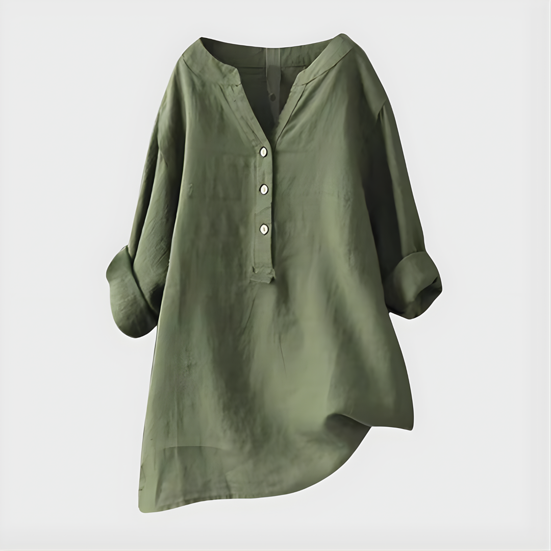 Caroline | Elegant V-Neck Blouse