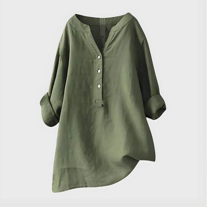 Caroline | Elegant V-Neck Blouse