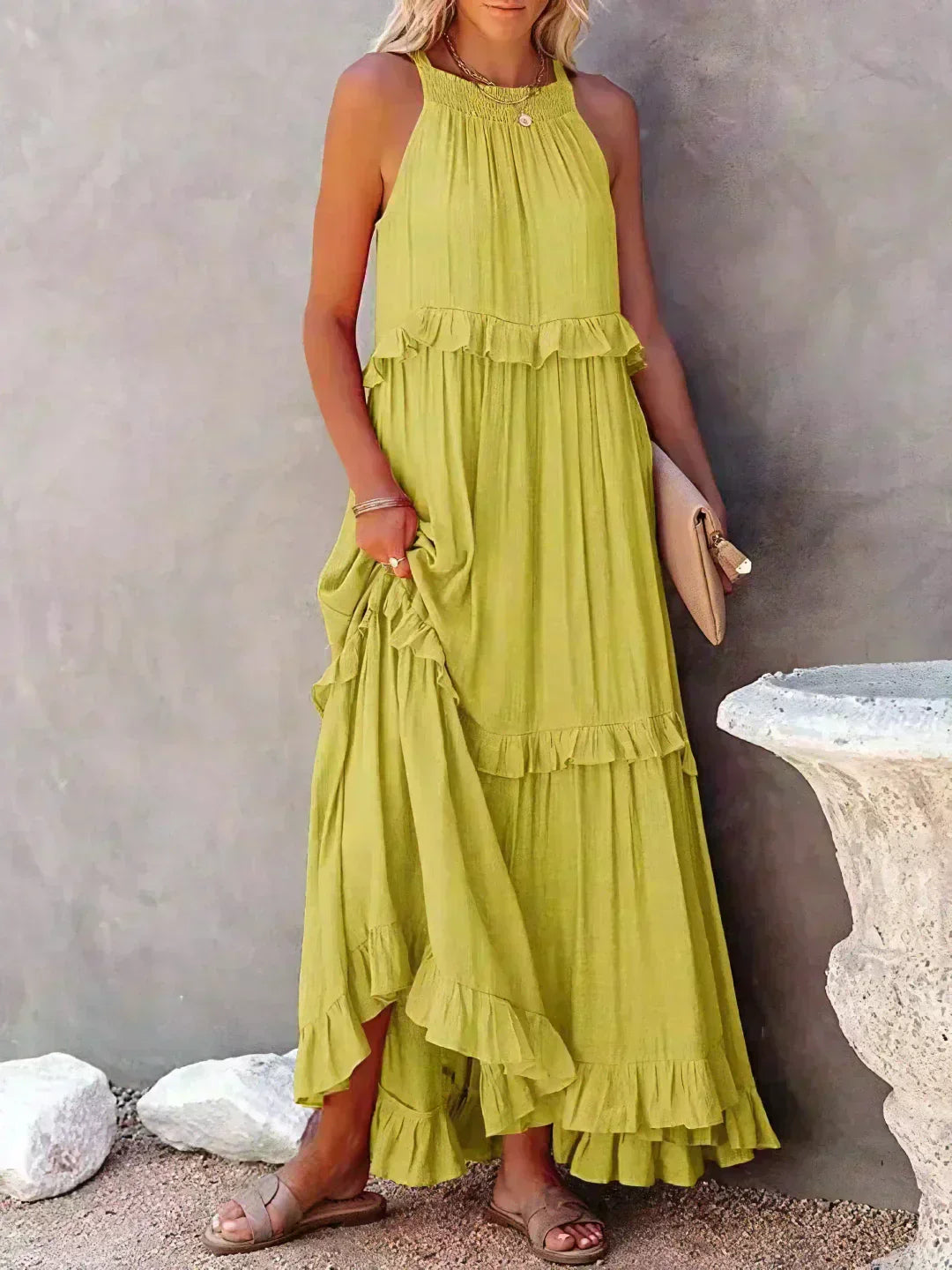 Courtney™ | Elegant Sleeveless Dress with Ruffles