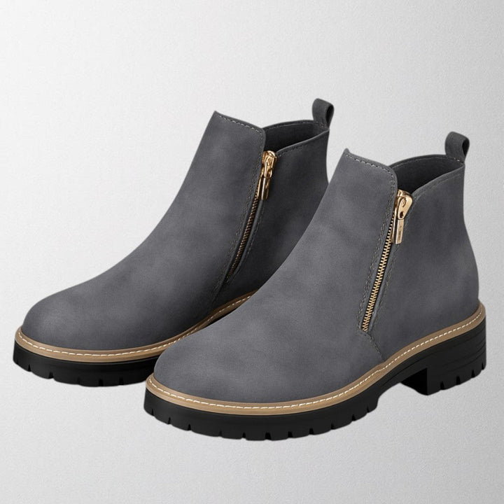 Elma™ | Women's shoe with round toe and side zip fastening