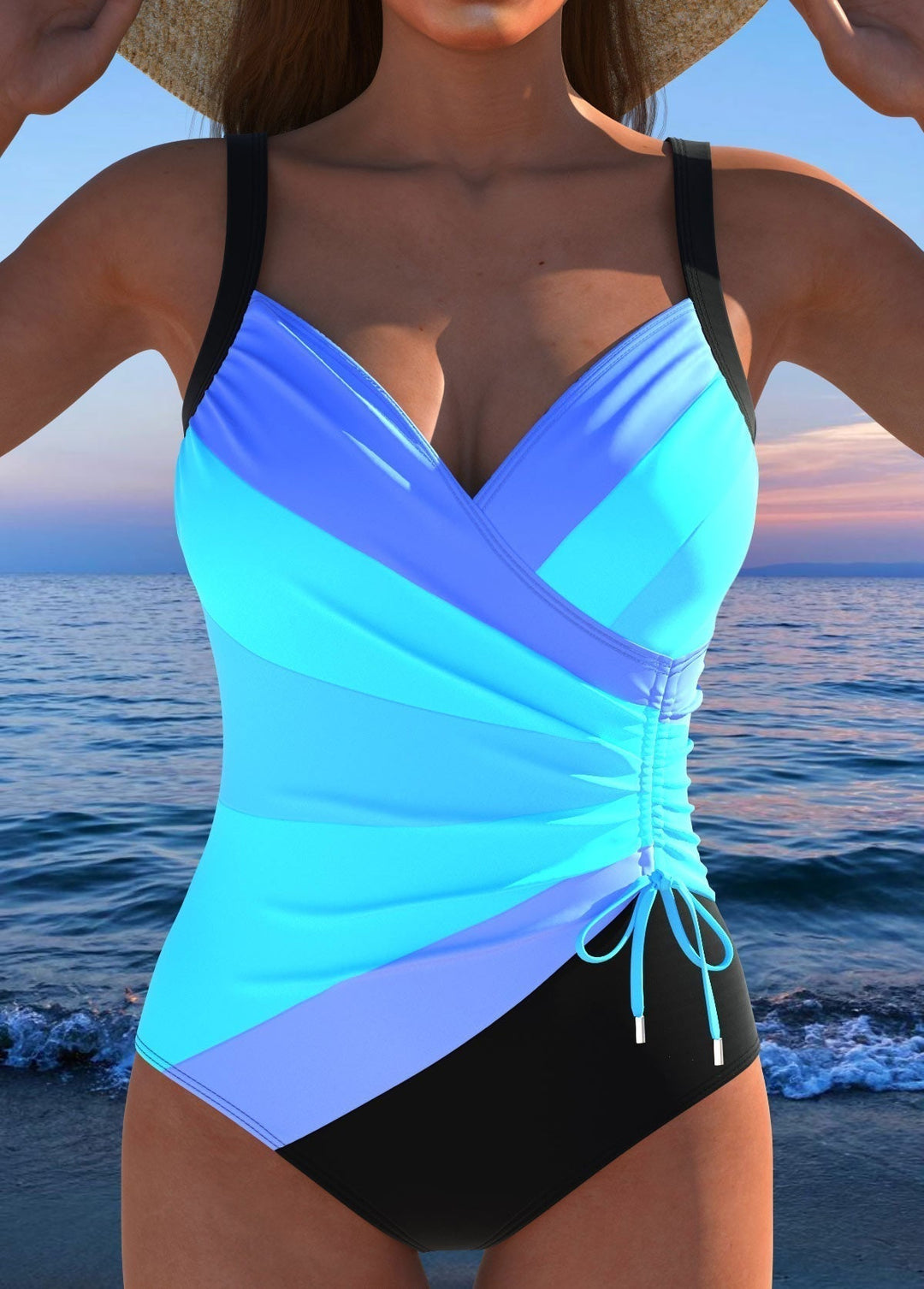 Selena | Luxurious Wrap Swimsuit with Colorful Print