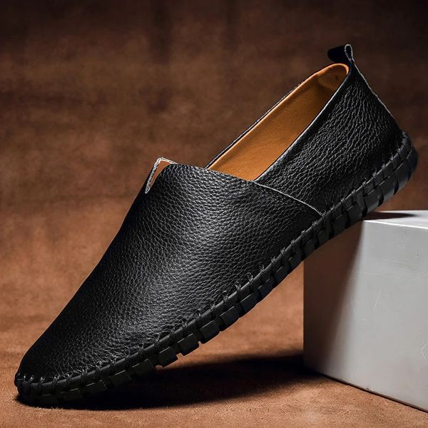 Lukas | Grained Leather Loafers