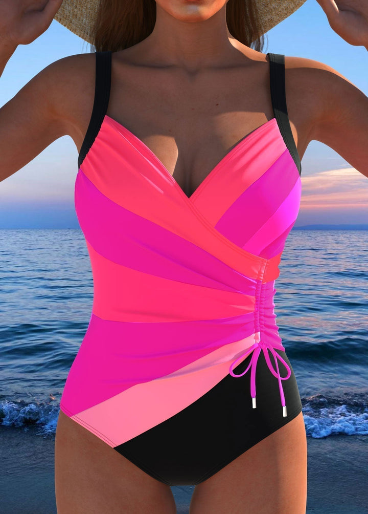 Selena | Luxurious Wrap Swimsuit with Colorful Print