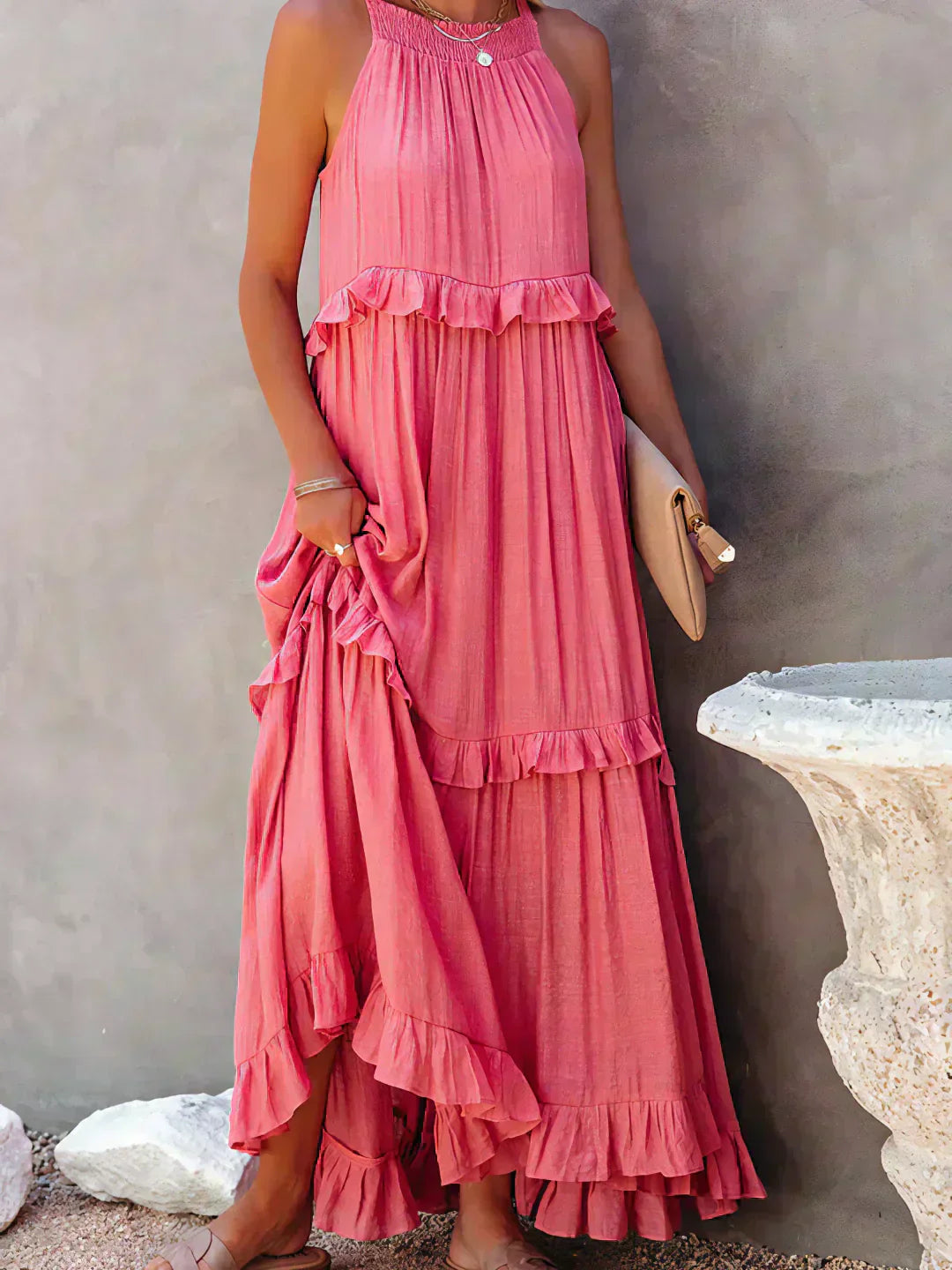 Courtney™ | Elegant Sleeveless Dress with Ruffles