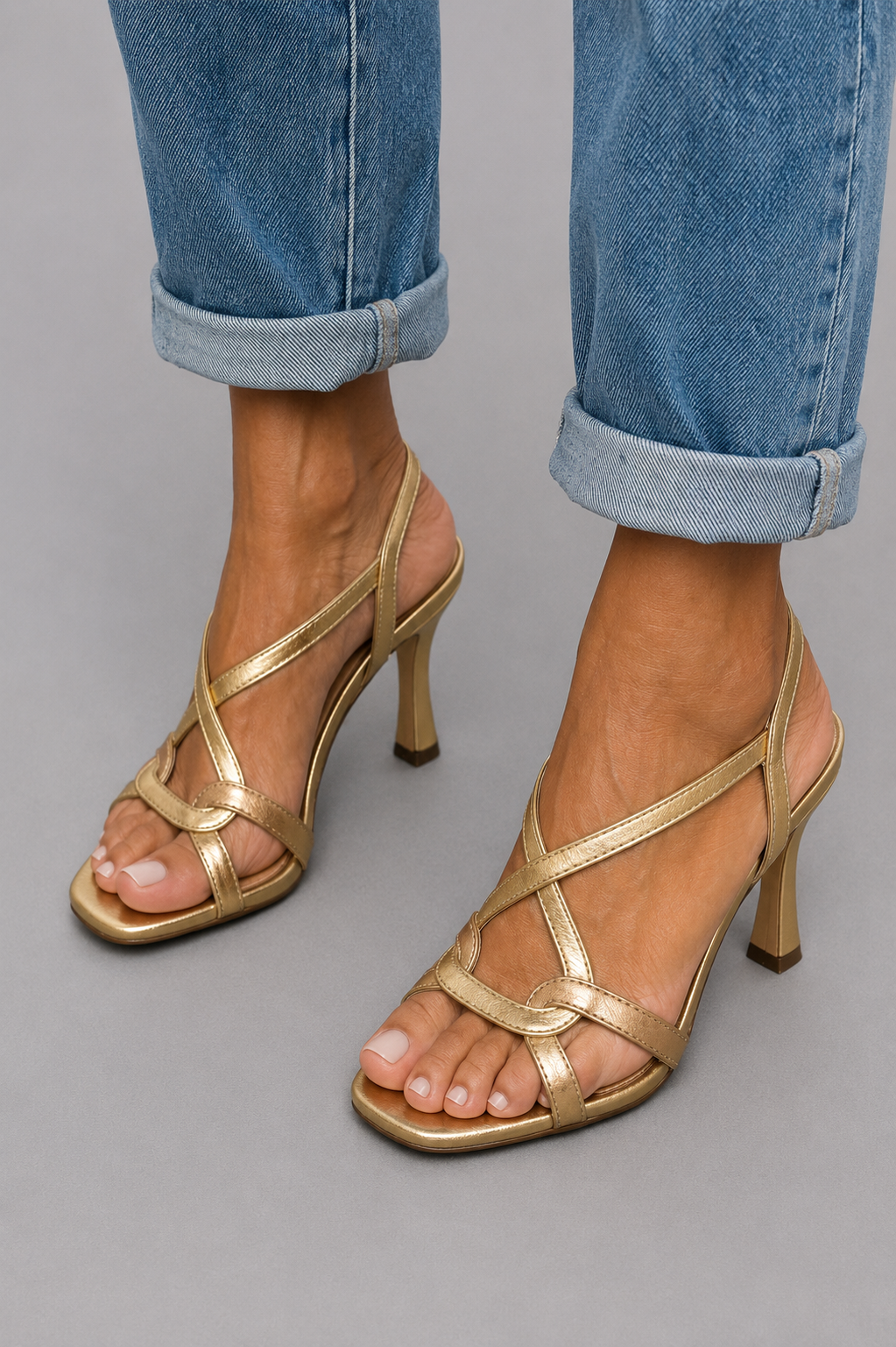 Dina | Golden Summer Charm Heels