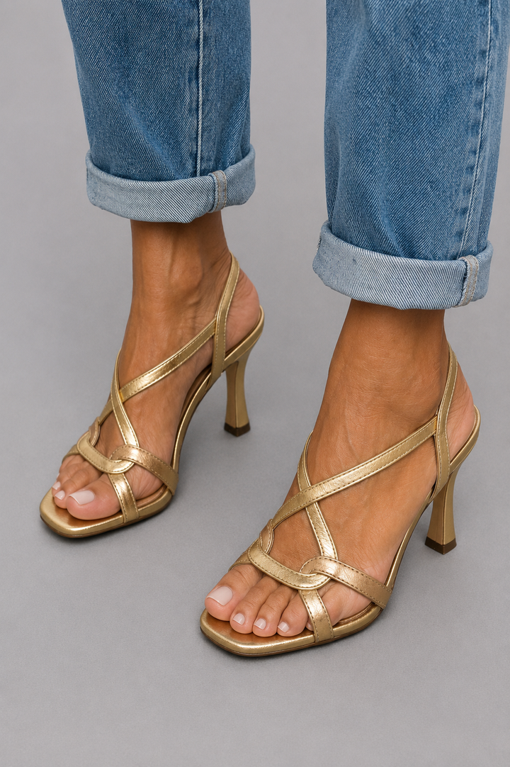 Dina | Golden Summer Charm Heels