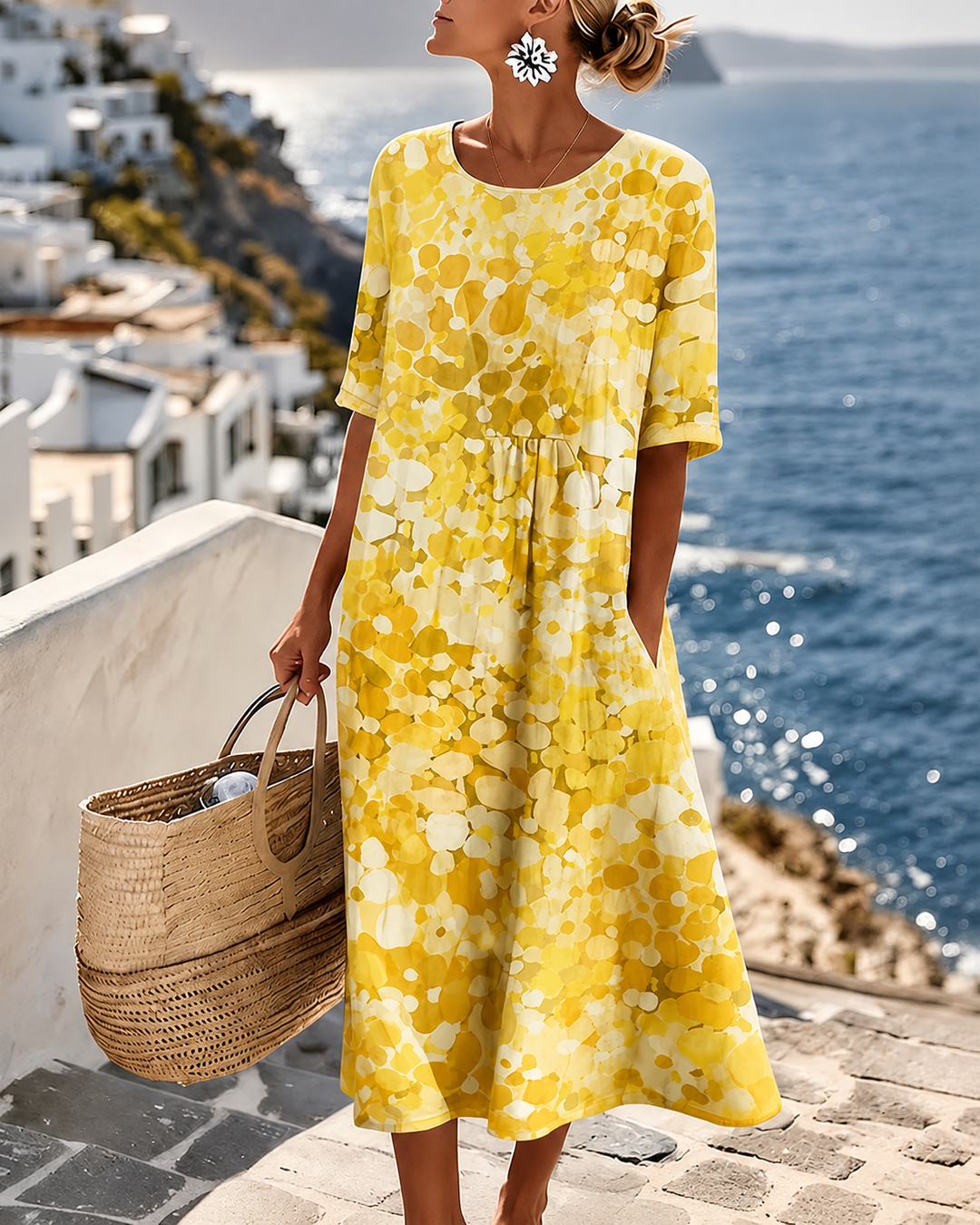 Esther | Elegant Midi Floral Dress