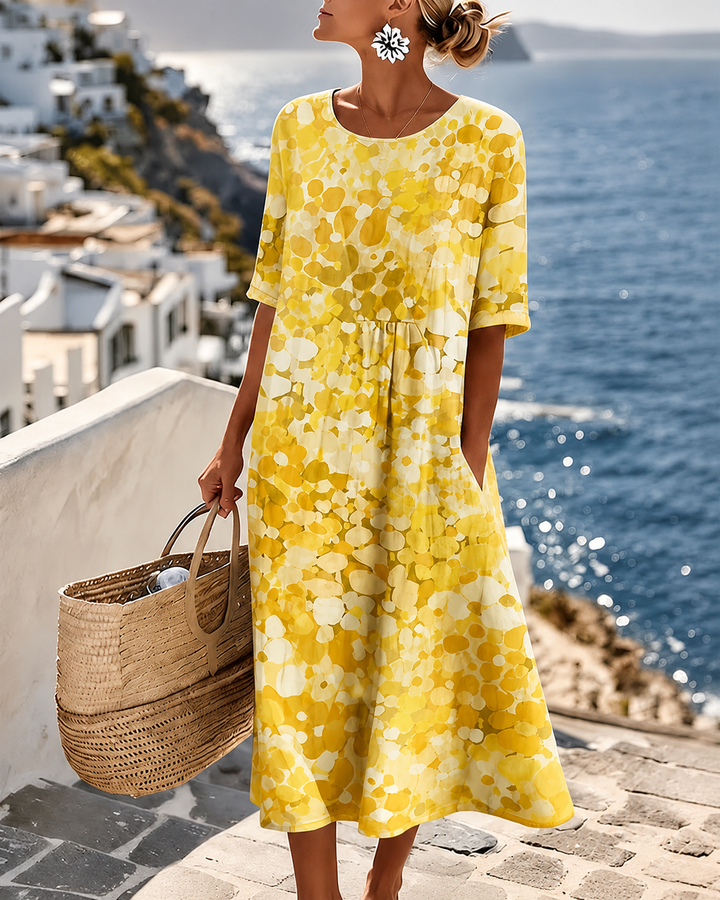 Esther | Elegant Midi Floral Dress