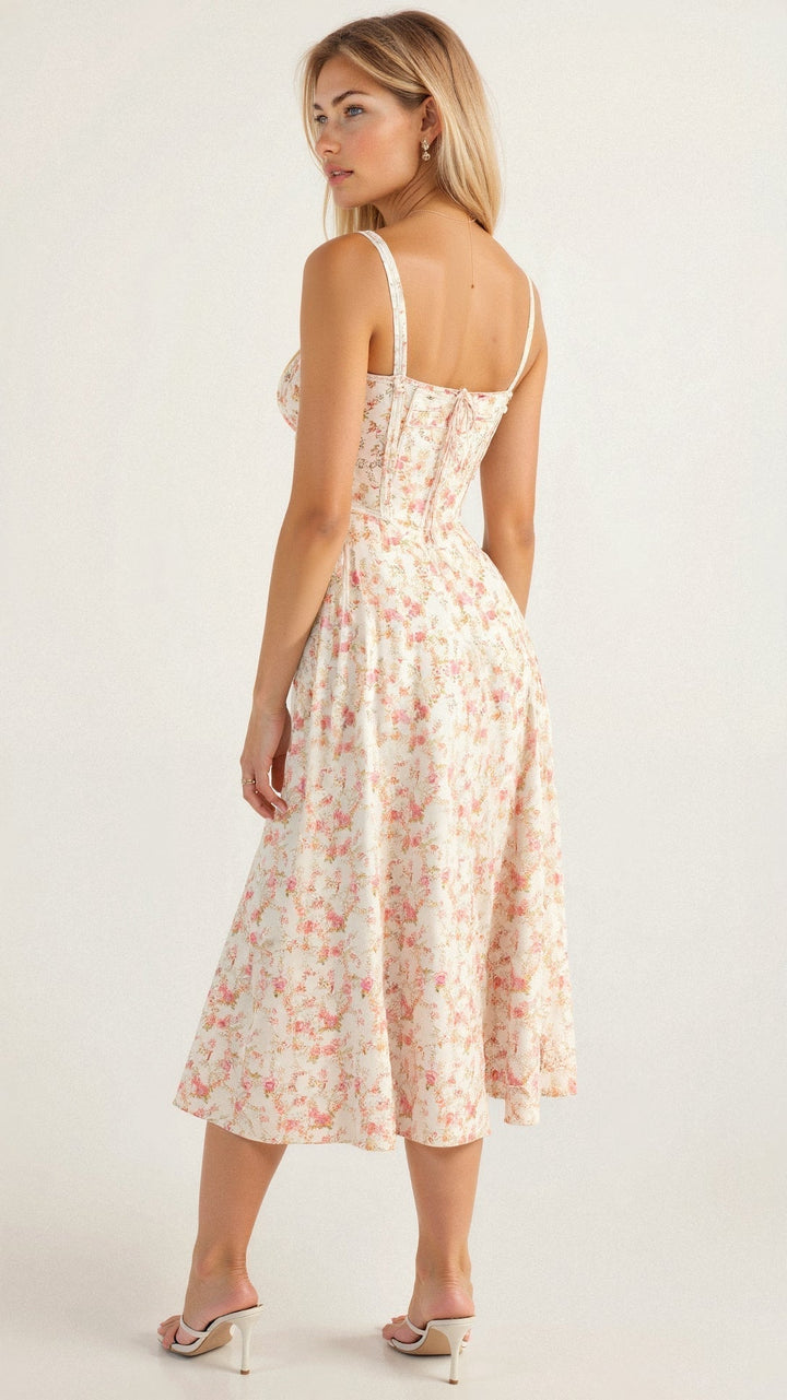 Selena | Floral Midi Dress