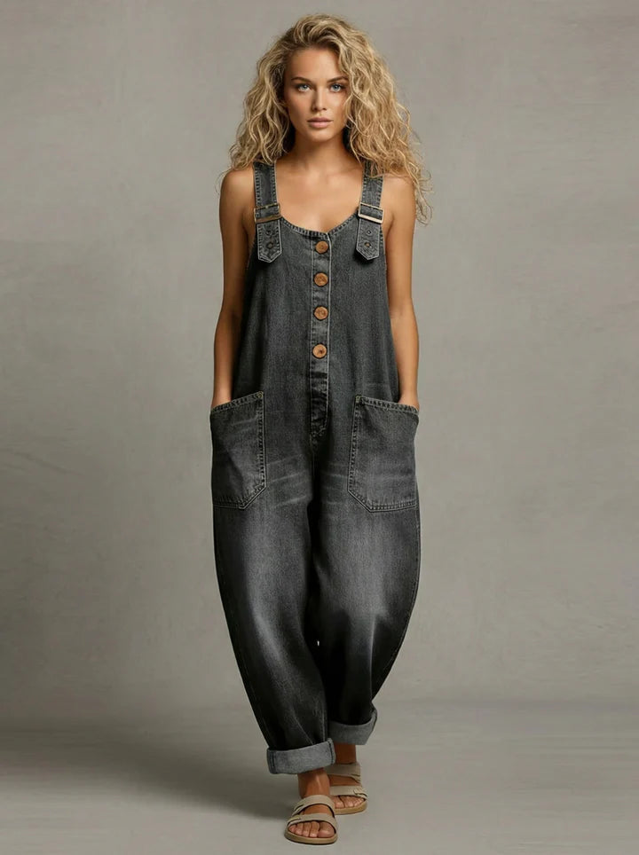 Cynthia | Stylish Denim Jumpsuit with Pockets