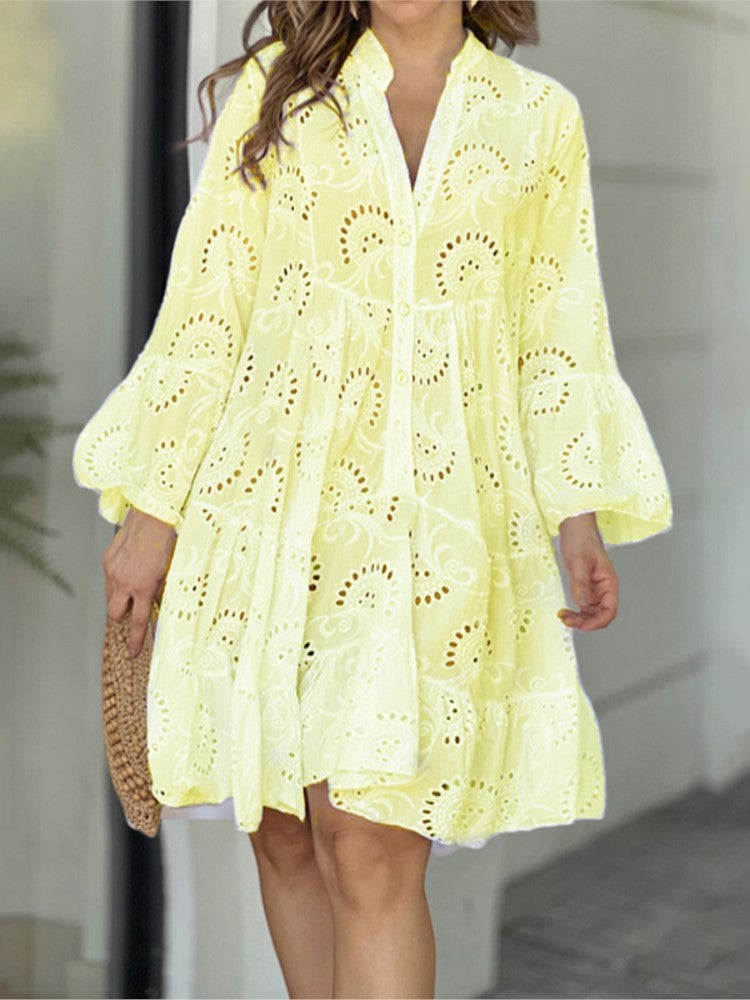 Vivian™ | Pattern Tiered Mini Dress