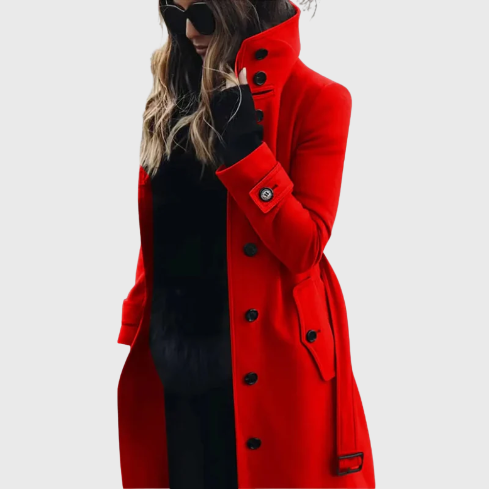 Aimee™ | Water-Repellent Long Trench Coat