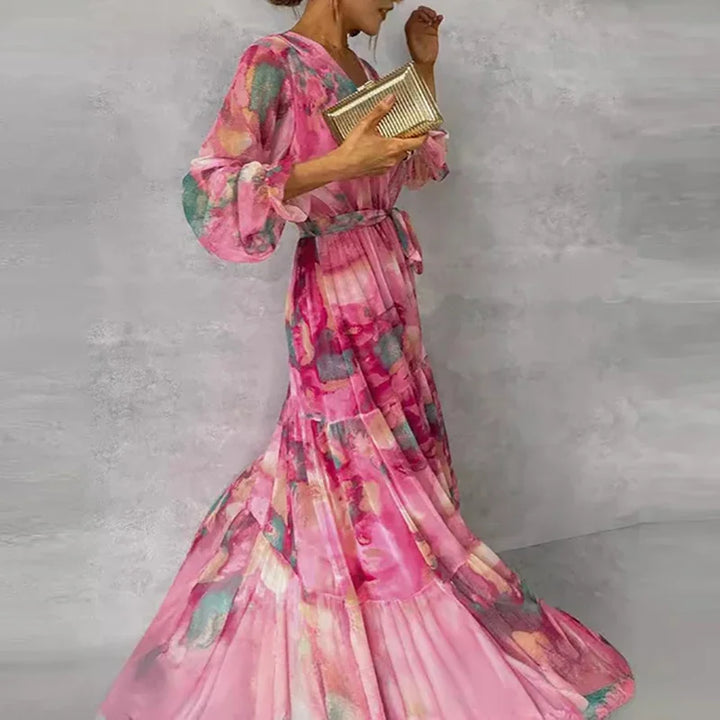 Katie™ | Elegant Floral Handmade Dress