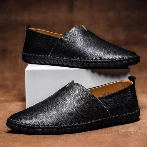 Lukas | Grained Leather Loafers