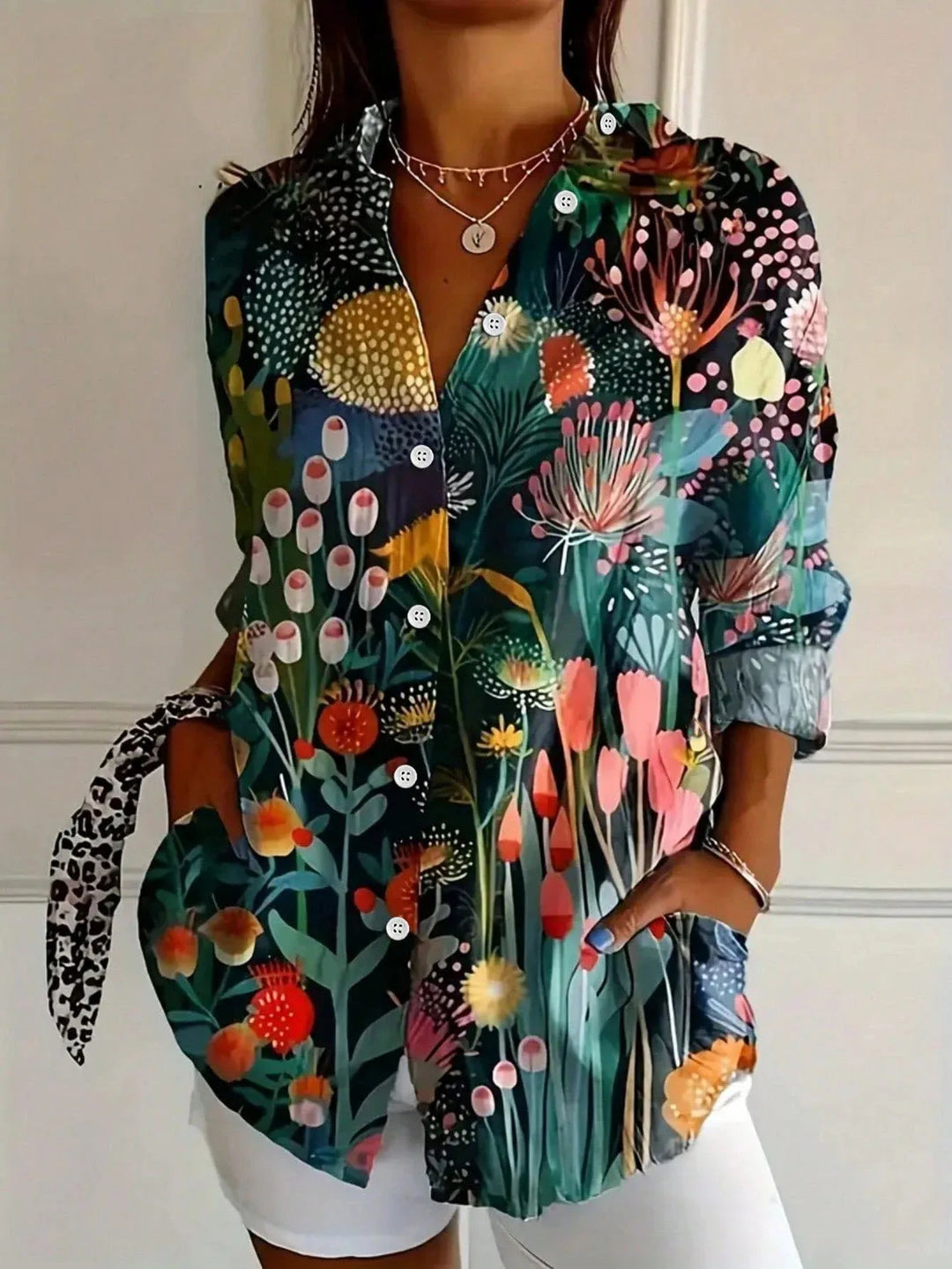 Marie | Colorful Blouse with Playful Print