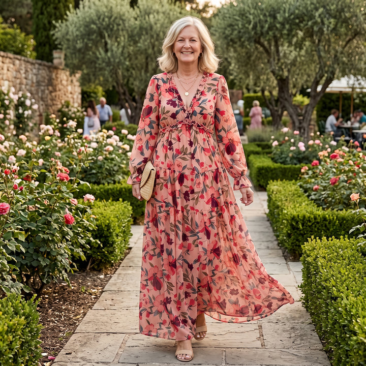 Wilma™ | Floral V-Neck Maxi Dress