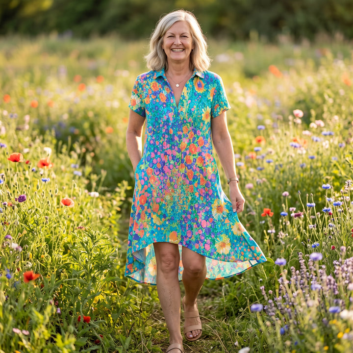 Taylor | Vintage Boho V-Neck Dress