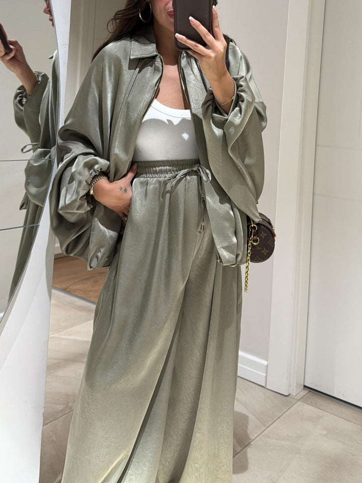 Maribel™ | Jacket + Drawstring Pants Casual Two-piece Suit