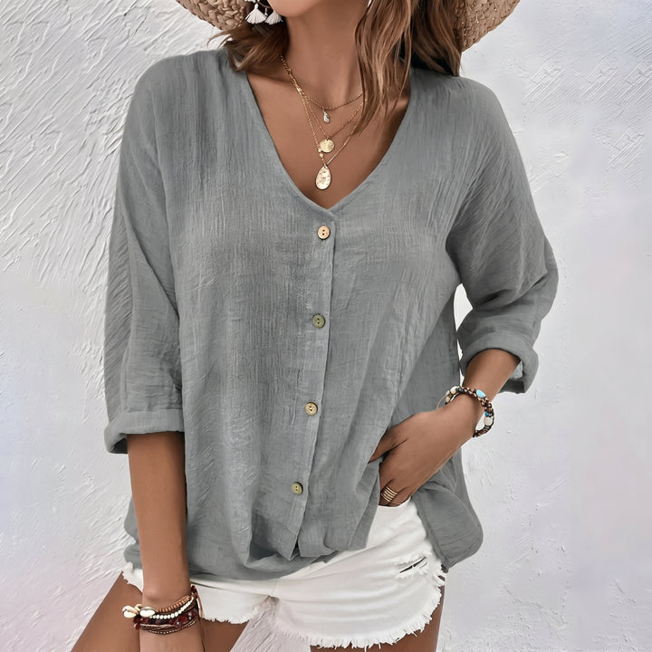 Mona™ | Relaxed Button-Up Blouse