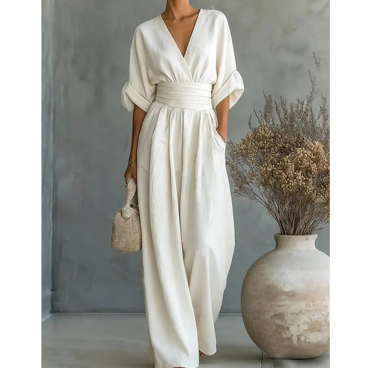 Hilda | Elegant Jumpsuit with V-Neck and Wide Legs