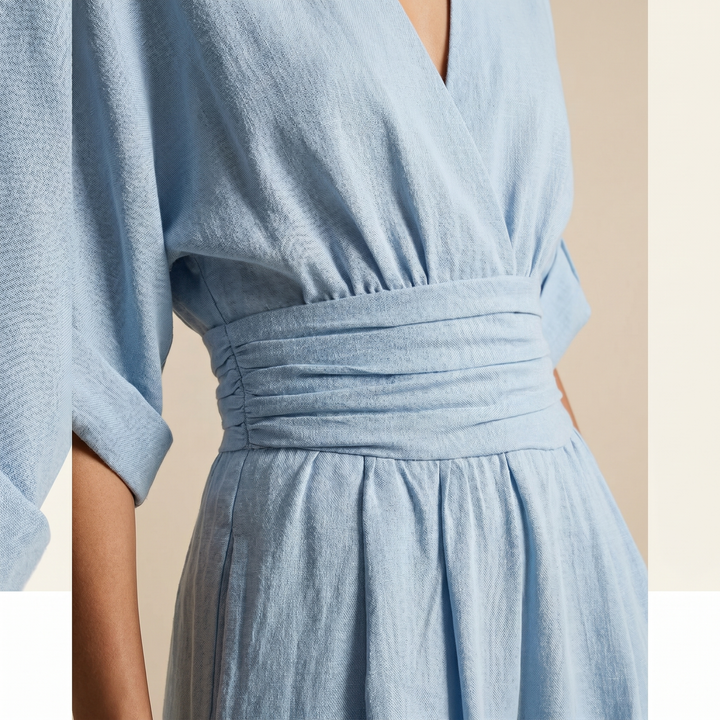 Chloe | Elegant V-Neck High-Waist Jumpsuit