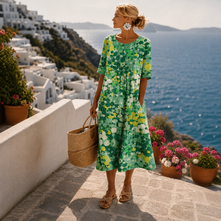 Esther | Elegant Midi Floral Dress