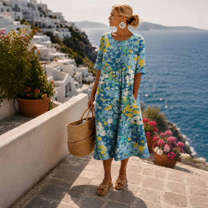 Esther | Elegant Midi Floral Dress