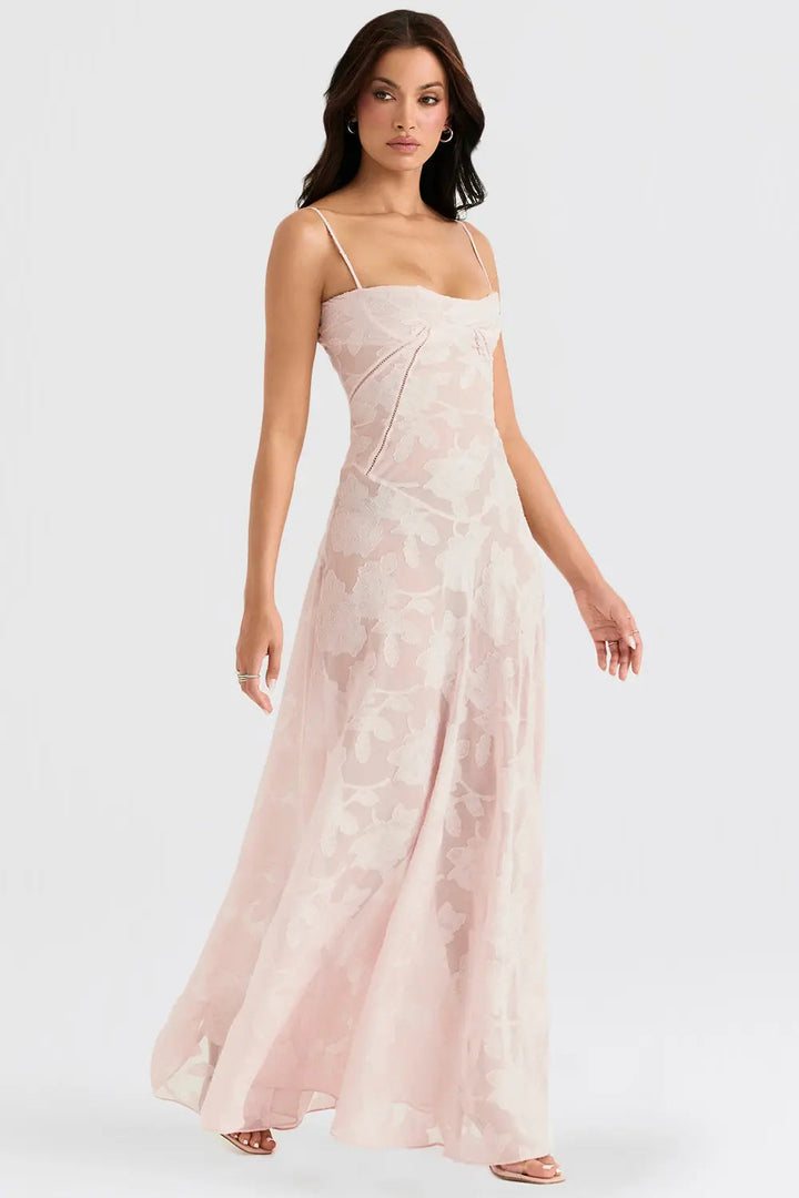 Gretchen™ | Long Summer Dress with Open Back and Adjustable Straps