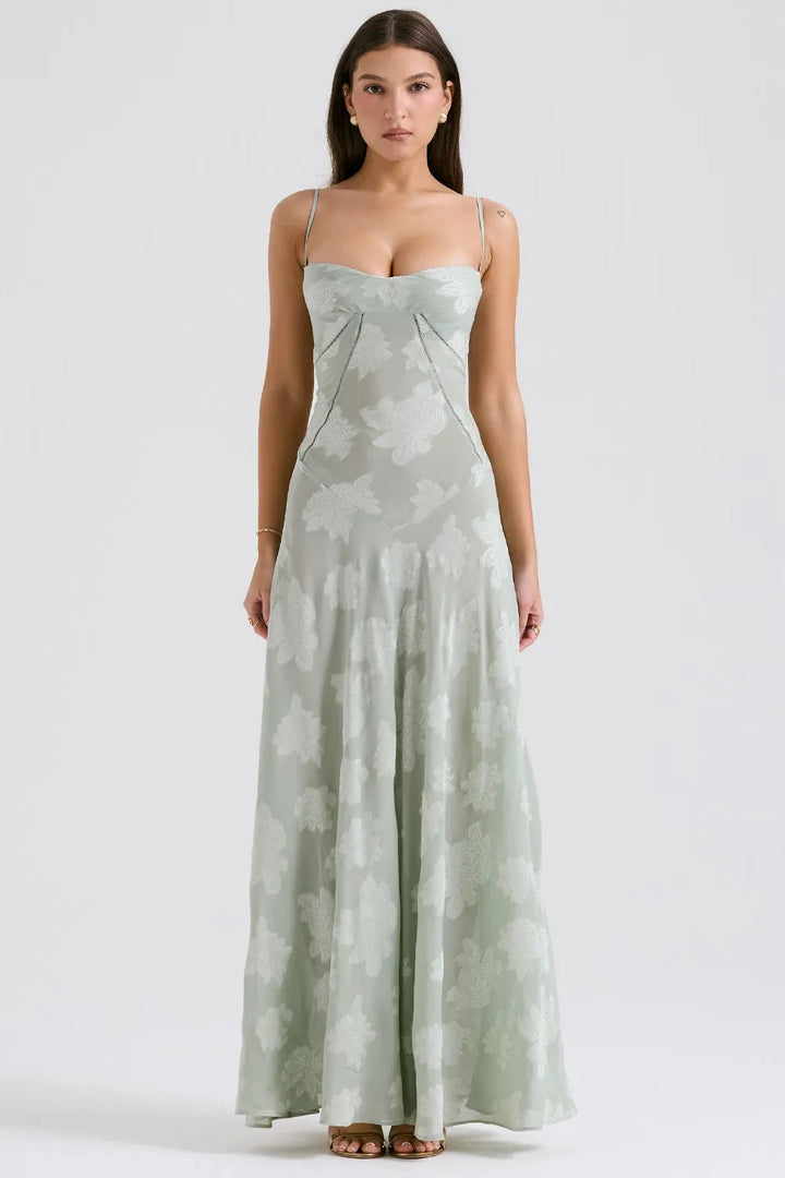 Gretchen™ | Long Summer Dress with Open Back and Adjustable Straps