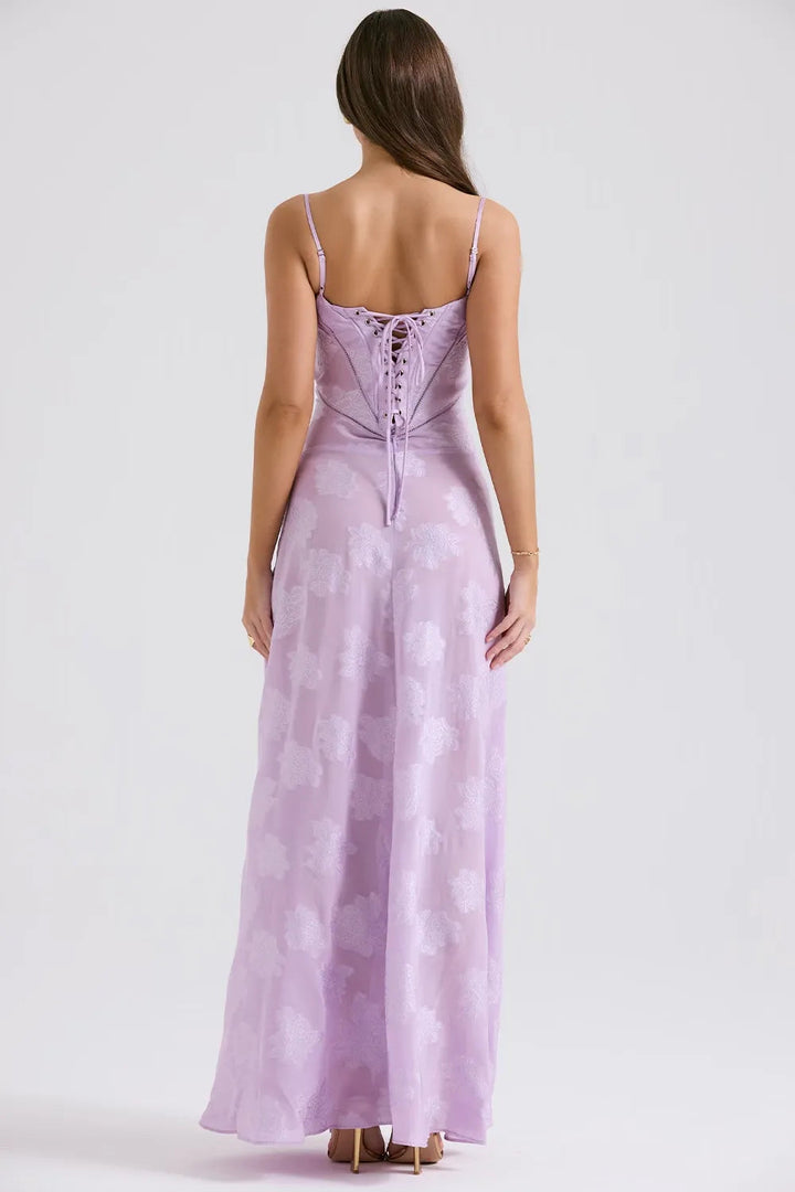 Gretchen™ | Long Summer Dress with Open Back and Adjustable Straps