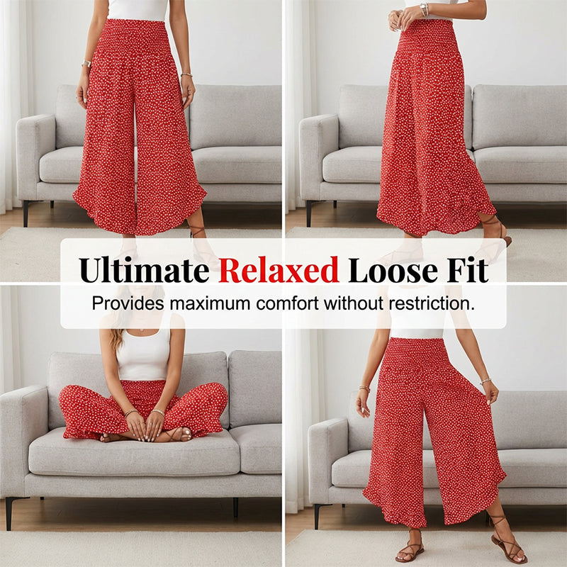 Rabiya | Lightweight High-Waisted Wide-Leg Pants for Summer