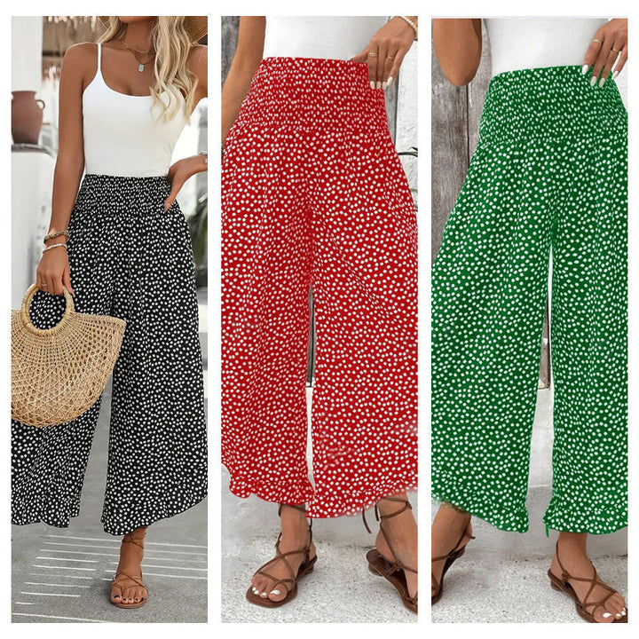 Rabiya | Lightweight High-Waisted Wide-Leg Pants for Summer