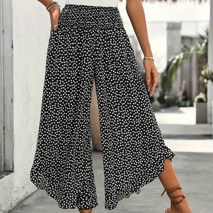 Rabiya | Lightweight High-Waisted Wide-Leg Pants for Summer